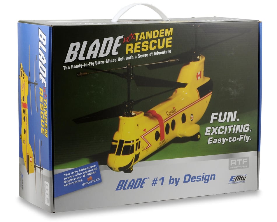 E-Flite MCX outlet Blade Tandem Rescue R/C Helicopter (Fast Free Shipping)