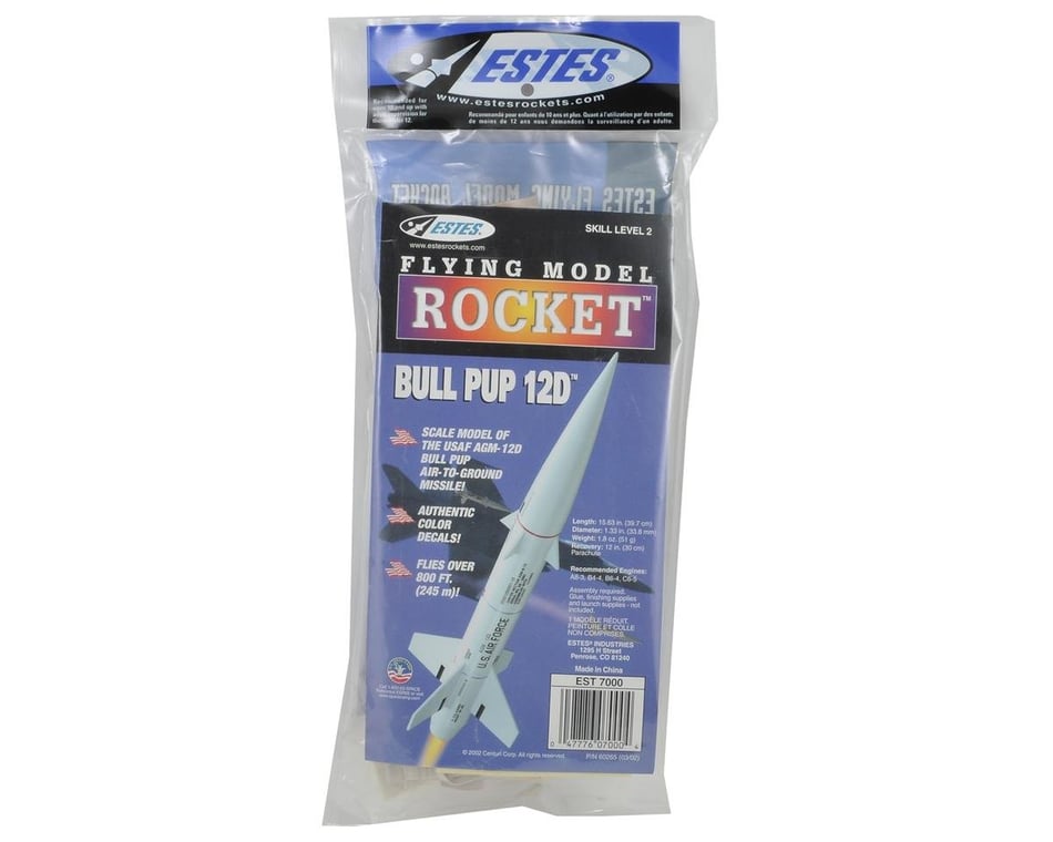 Estes 7000 Bull Pup 12D Skill Level 2 Model Rocket Kit 
