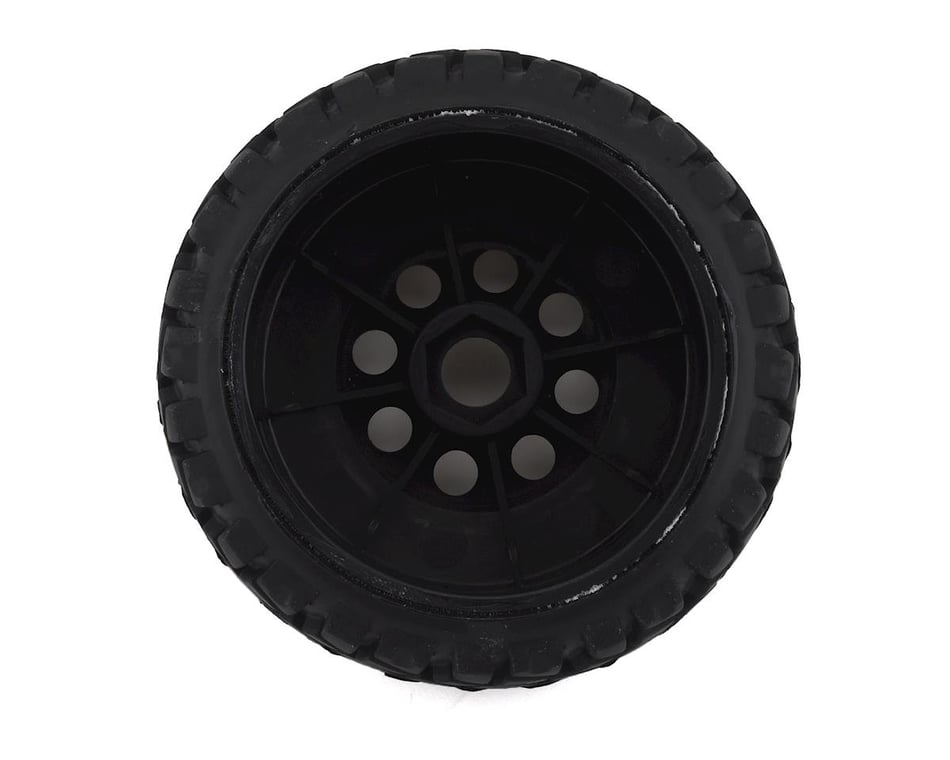 Set of 4 Off-Road BASH Wheels in Gloss Black with Lock-Down Tires FireBrand RC • Rhino-HDX 1 8 Scale 