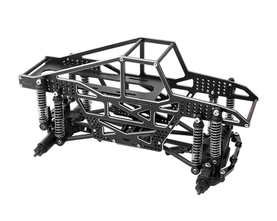 Furitek 1 24 Rampart CNC Machined Monster Truck Full Chassis Kit Black FTK FUR 2119 AMain Hobbies