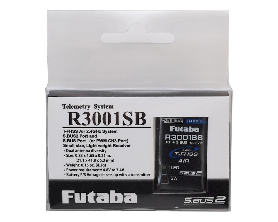 Futaba R3001SB 2.4GHz T-FHSS S.Bus2 3-Channel Air Receiver