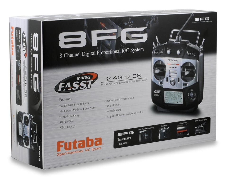 Futaba 8FG 2.4GHz FASST Airplane Radio System w/R6008HS Receiver 