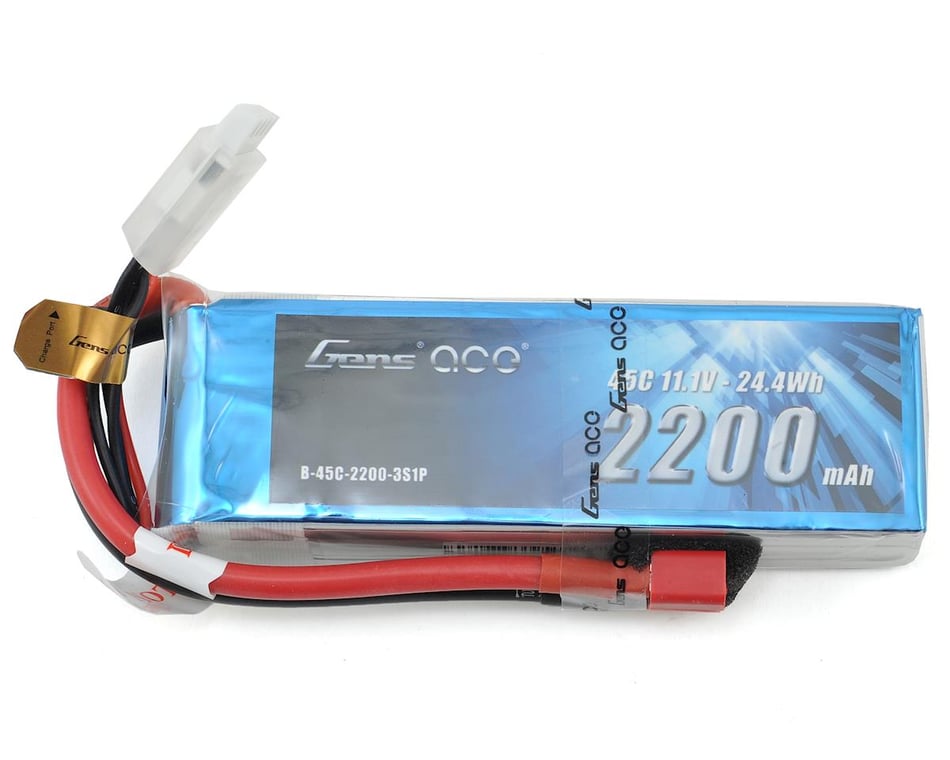 Gens Ace 11.1v 2200mah 3s 25c Lipo Battery Deans for sale online