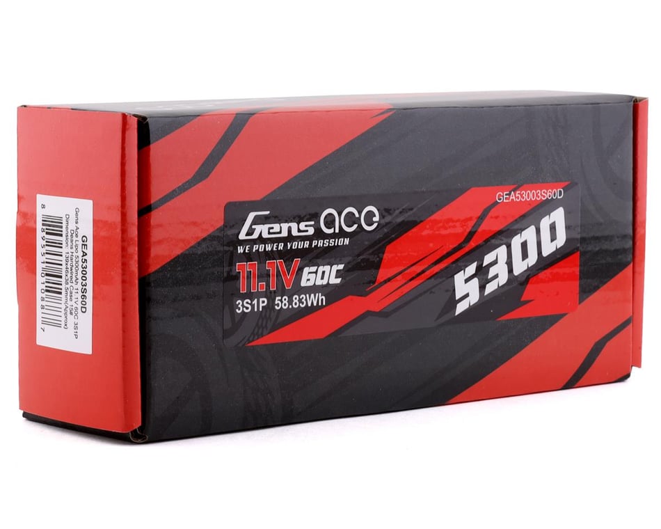 Gens Ace 3s LiPo Battery 60C (11.1V/5300mAh) [GEA53003S60D