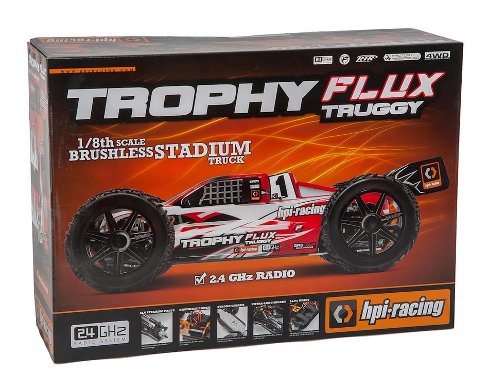 HPI Trophy Truggy Flux RTR 1/8 4WD Electric Off-Road Truggy Kit w/2.4GHz  Radio