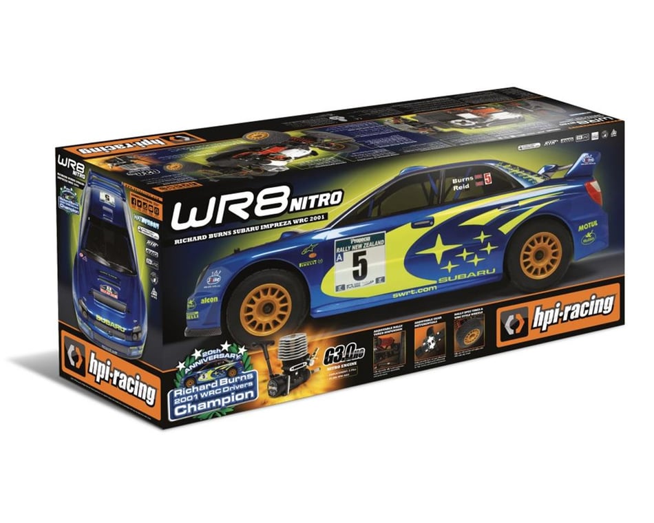 HPI WR8 3.0 WRC 2001 Subaru Impreza 1 8 RTR Nitro Rally Car w 2.4GHz Transmitter