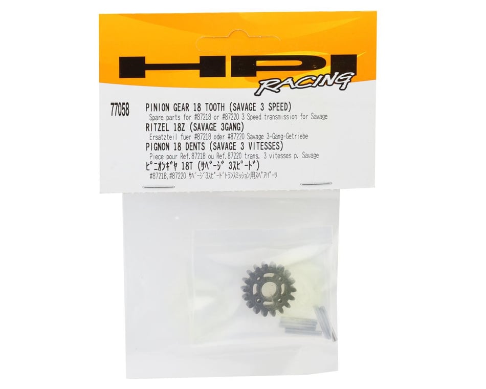 HPI Pinion Gear 18 Tooth (Savage 3 Speed) [HPI77058] - AMain Hobbies