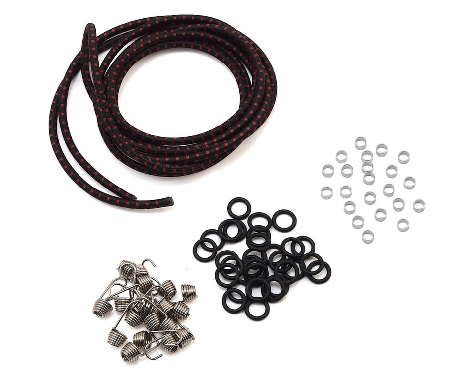 Hot Racing 1/10 Scale Bungee Cord Kit (Black/Red) [HRAACC468K02] - AMain  Hobbies