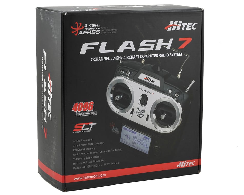 Hitec Flash 7 2.4GHZ 7-Channel Aircraft Radio System w/Optima 7 Receiver  (No Servos)