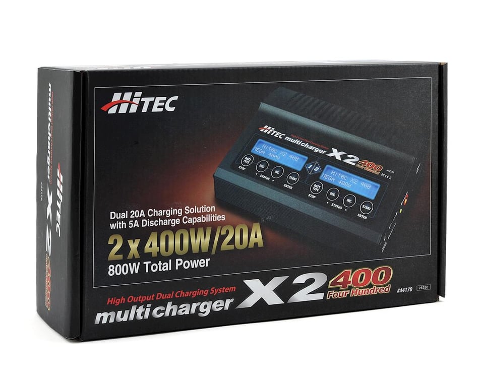 Hitec X2-400 2 Channel DC Multi-Charger (6S/20A/400W x 2)