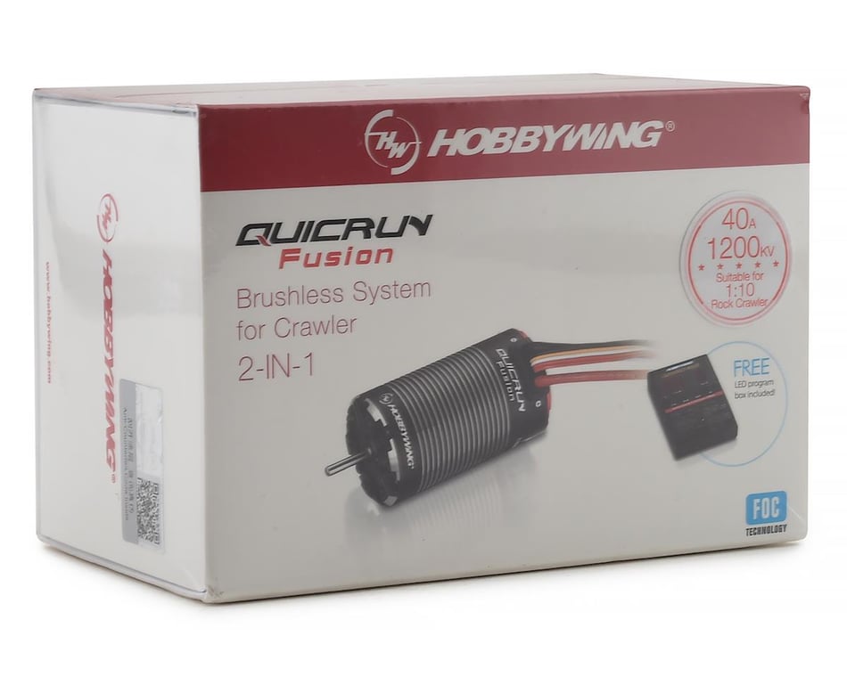 Hobbywing QuicRun Fusion FOC 2-in-1 ESC & Motor System HWA30120400 1200Kv 