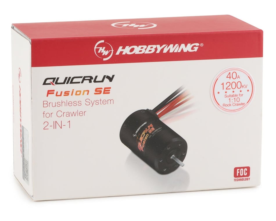 Hobbywing QuicRun Fusion SE FOC 2-in-1 Crawler Brushless ESC & Motor System  (1200Kv) (540 Spec)