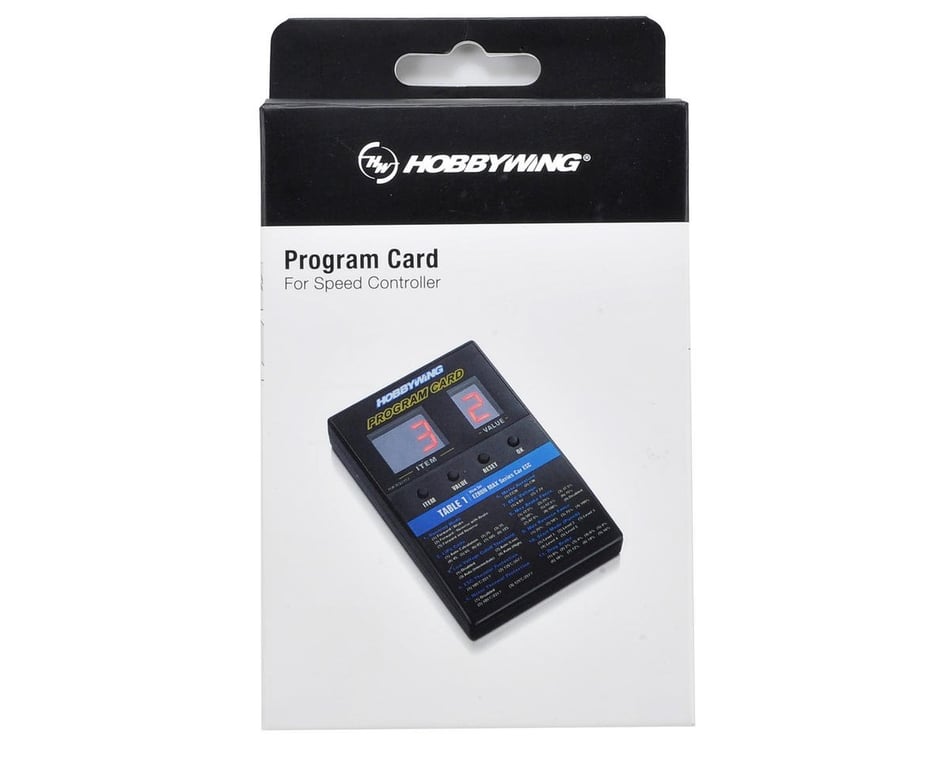 Hobbywing 30501003 Led Program Card General Use for Cars Boats and Air Use 
