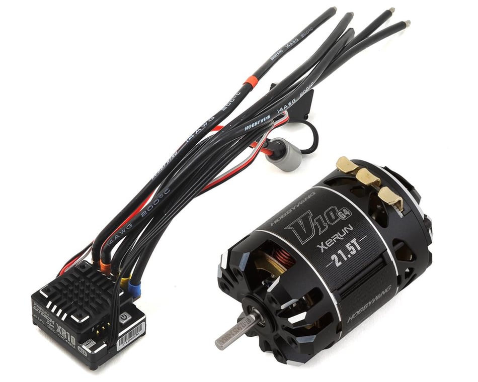 Hobbywing XR10 Stock Sensored Brushless ESC/V10 G4 Motor Combo (21.5T)