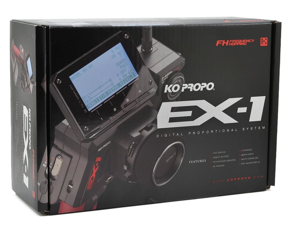 KO Propo EX-1 KIY V2 Concept 2.4GHz FHSS Radio System w/KR-411FH Micro  Receiver