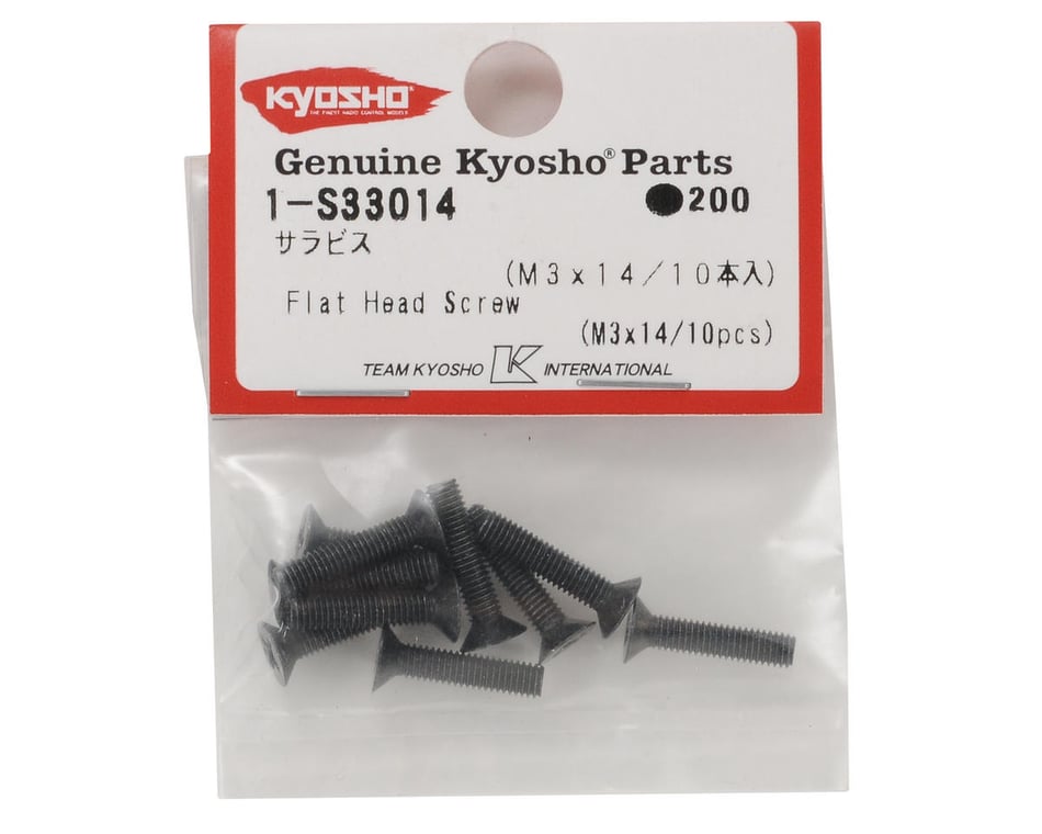Kyosho 1-S33014 Flat Head Screw M3x14/ 10 pcs