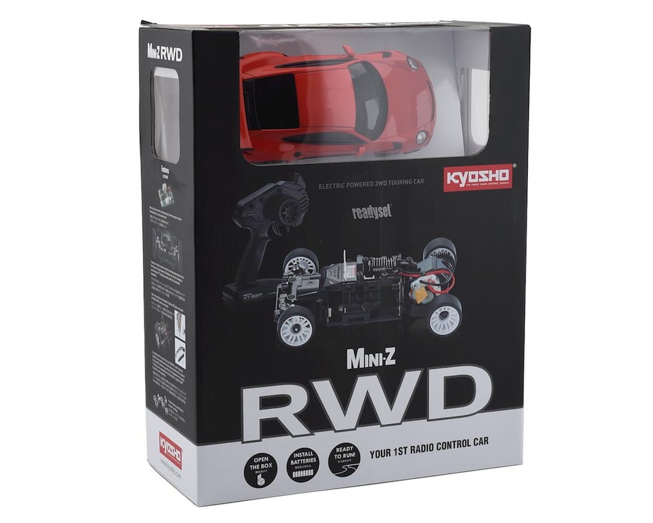 Kyosho MR-03 RWD Mini-Z ReadySet w/Porsche 911 GT3 RS (Lava Orange)  w/KT-531P 2.4GHz Radio