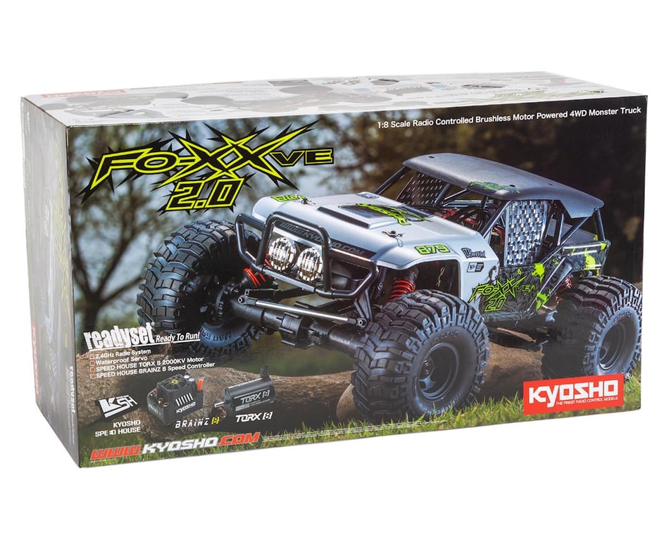 Kyosho FO-XX VE 1/8 ReadySet 4WD Brushless Monster Truck w/KT-231P+ 2.4GHz  Transmitter