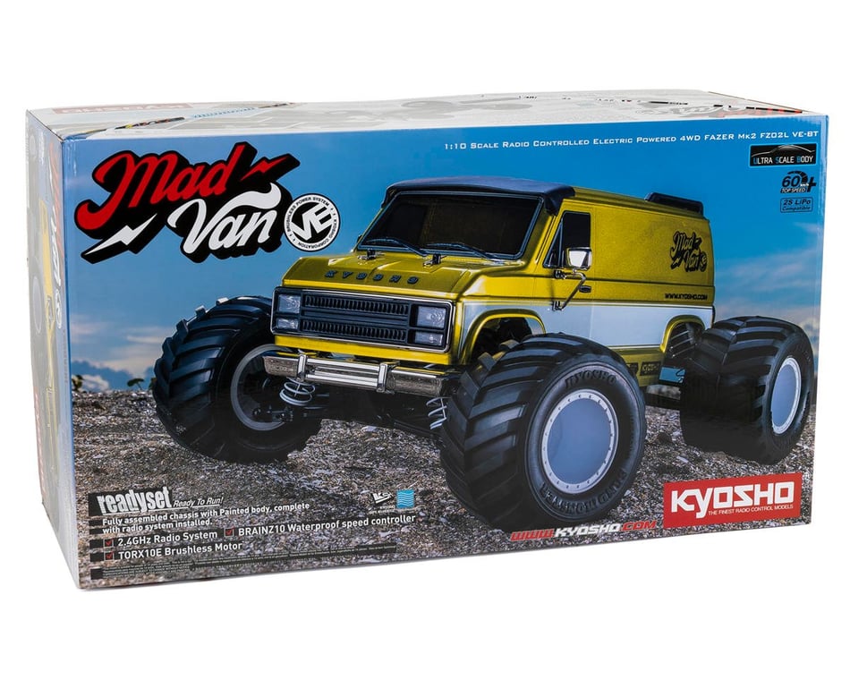 Kyosho Fazer Mk2 Mad Van VE 1/10 4WD Readyset Brushless Monster Truck  (Yellow) w/2.4GHz Radio