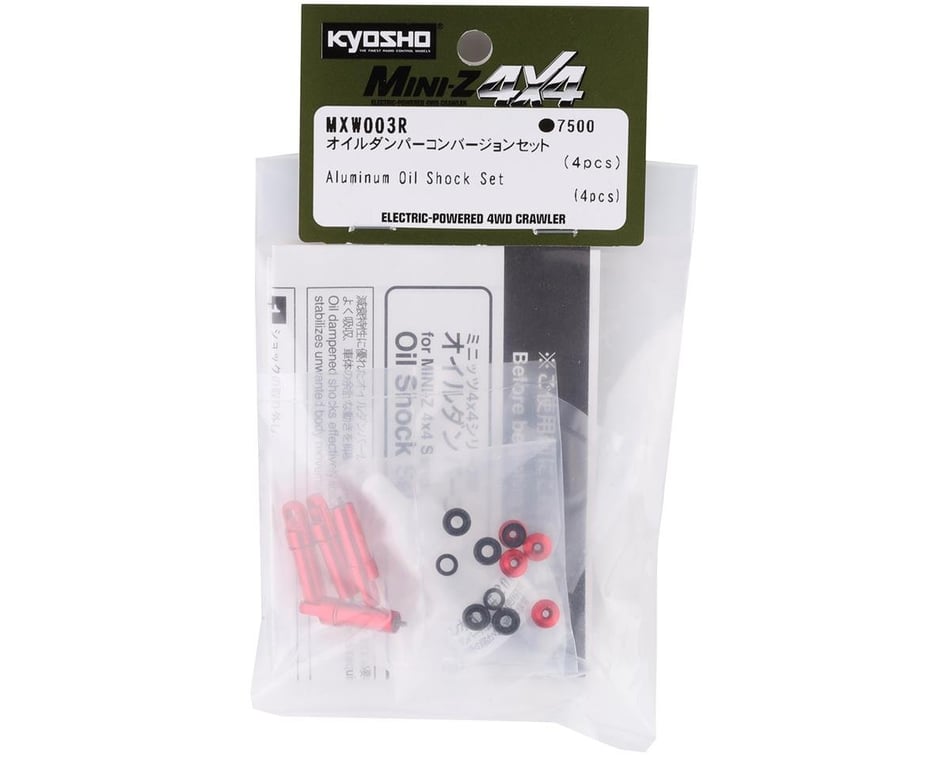 Kyosho Mini-Z MX-01 Aluminum Oil Shock Set (Red) (4)