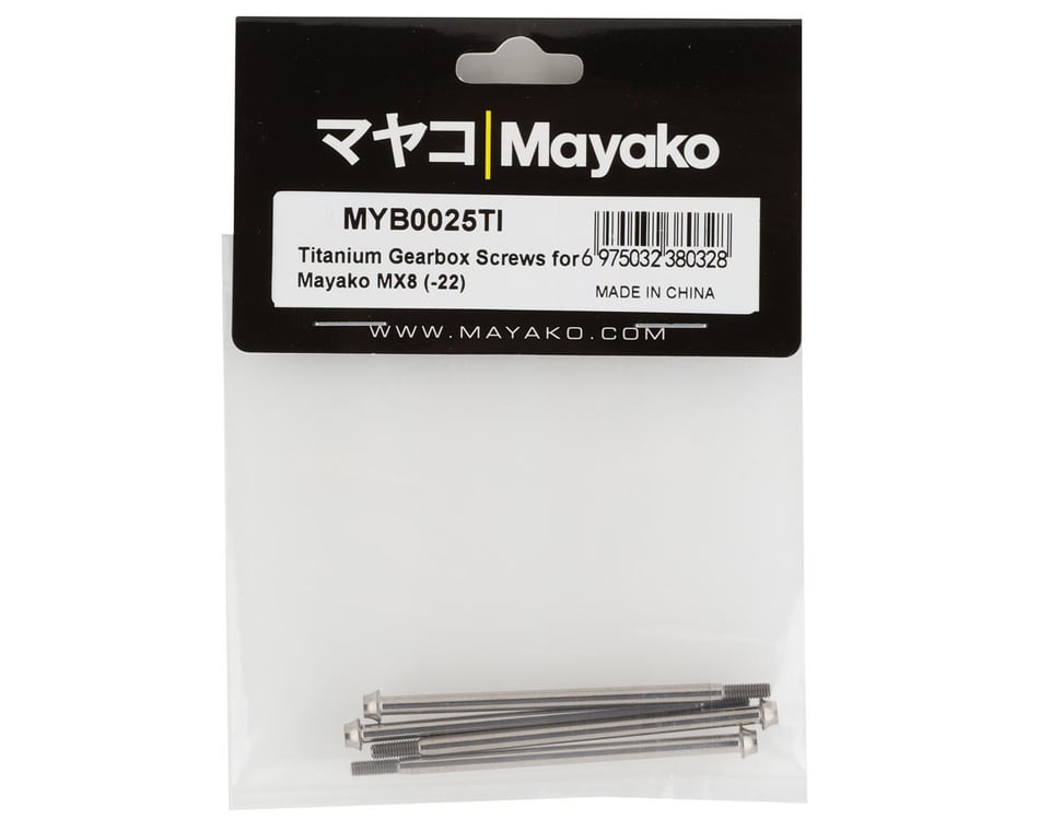 Mayako MX8-22 Titanium Gearbox Screws (4)