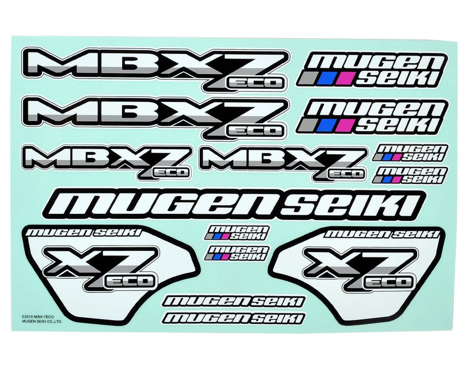 Mugen Seiki MBX7 ECO Decal Sheet MUGE1047 