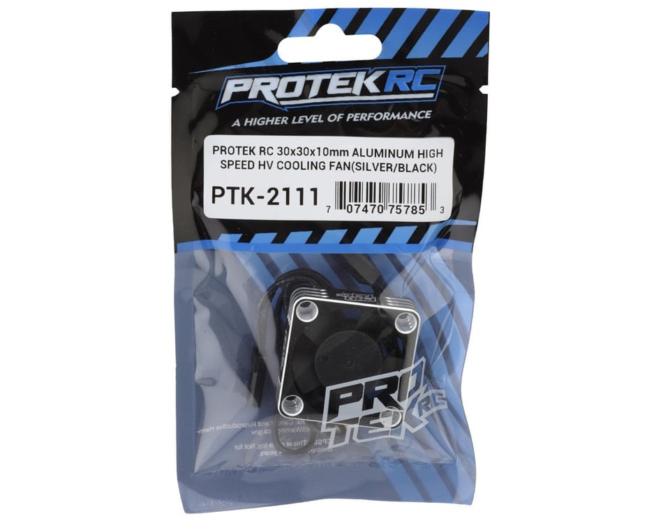 Protek 2111 30x30x10mm Aluminum High Speed HV Cooling Fan Silver Black PTK2111 for sale online