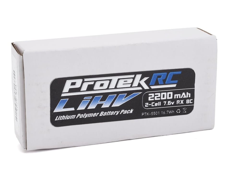7.6V/2200mAh PTK-5501 ProTek RC HV LiPo Receiver Battery Pack 