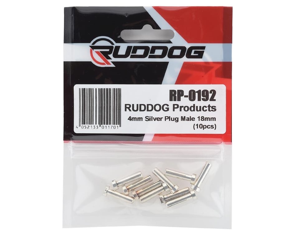 10pc RP-0186 Elettrico Ruddog Connettori 4mm Plug Bullet 18mm 