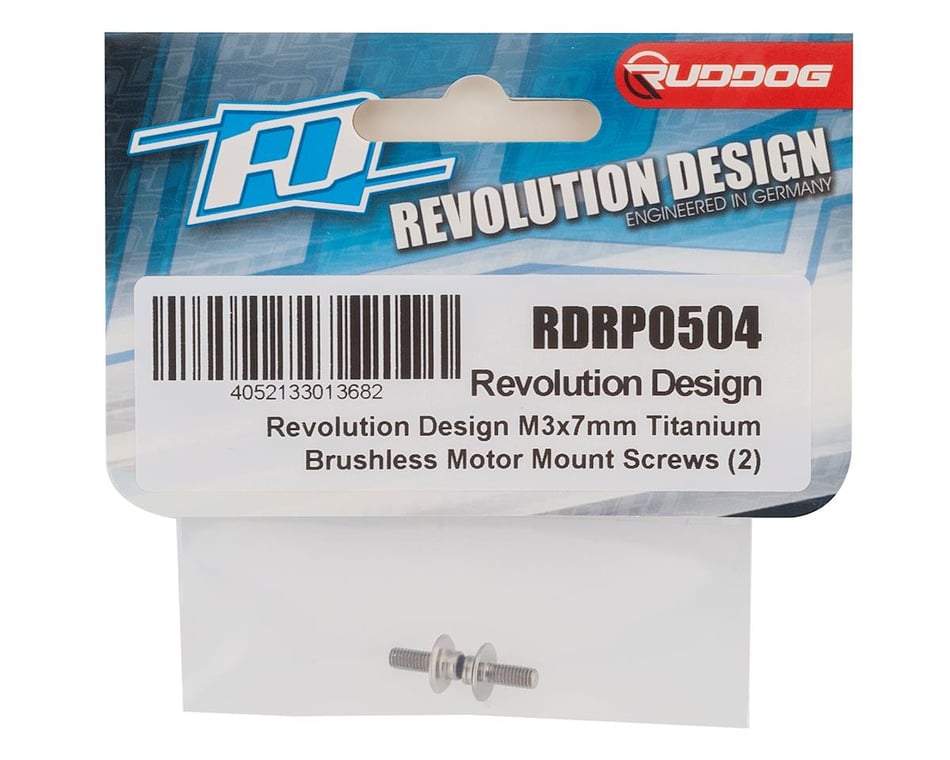 Revolution Design M3x7mm Titanium Brushless Motor Mount Screws RDRP0504