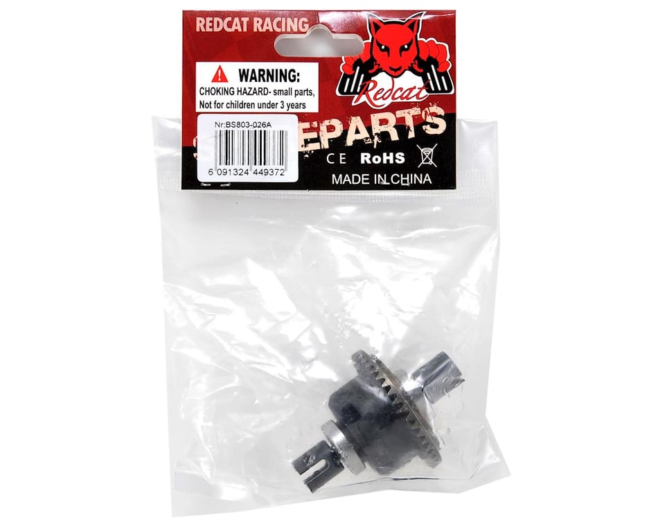 Hardened Redcat Racing BS803-025A Front/Rear Complete Differential and Housing 