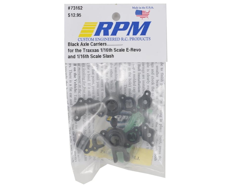 RPM 73162 Axle Carriers Black 1/16 Traxxas Black for sale online