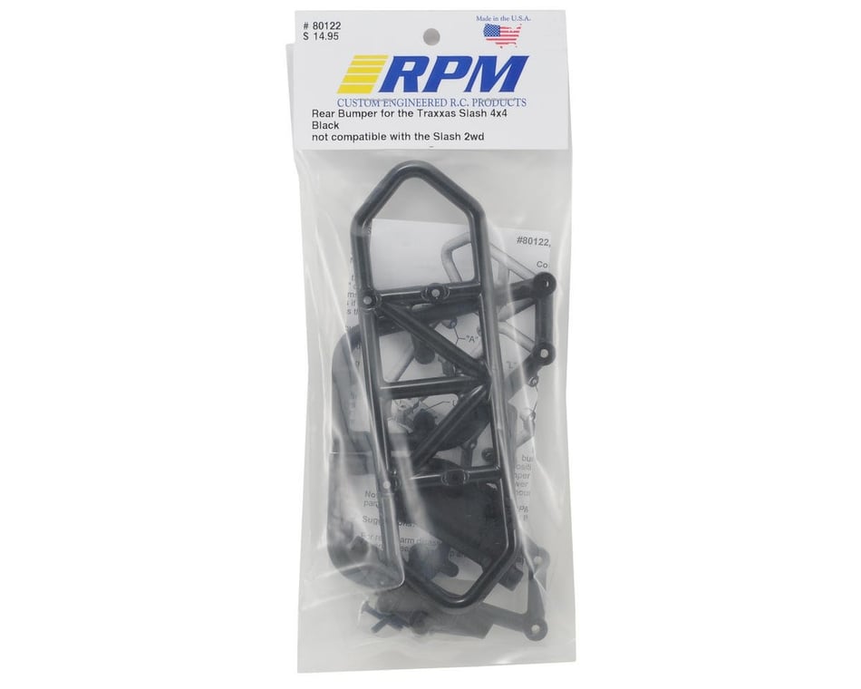 RPM 80122 Rear Bumper Black Slash 4x4 Black 