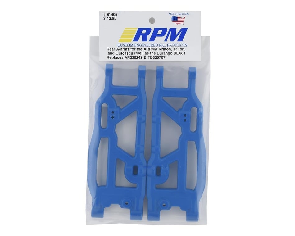 RPM Rpm81405 Rear A-arms for The Arrma Kraton Tailon Outcast Dex8t 1 8 Blue for sale online 