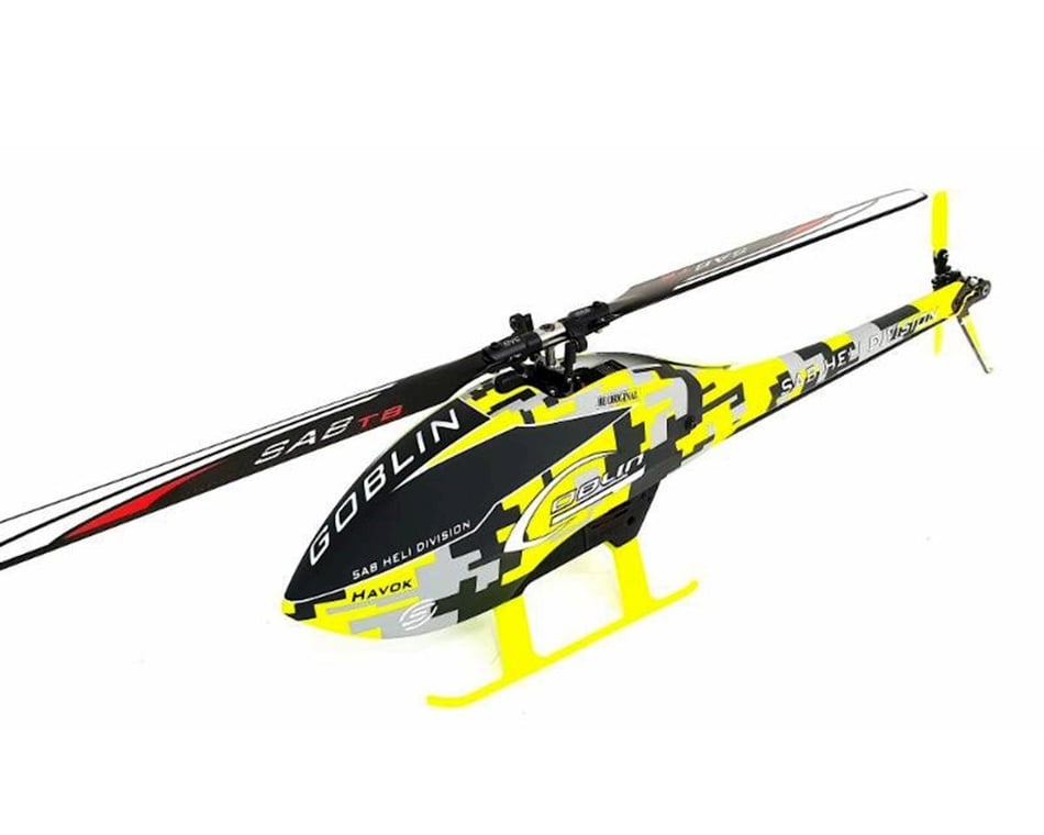 SAB Goblin Fireball Havok Edition Electric Helicopter Kit w/Competition  Motor, ESC, Servos, & Blades