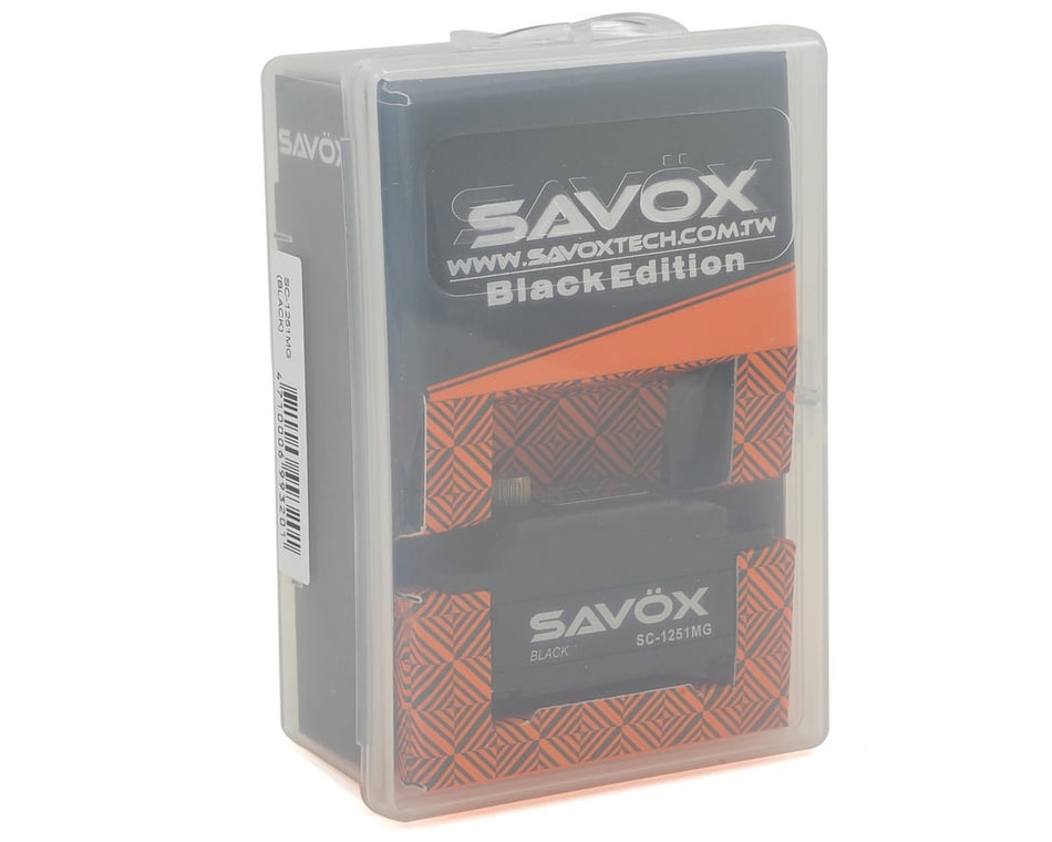 Savox SC-1251MG-BE High Speed Low Profile Servo Free Aluminium servo horn Black 