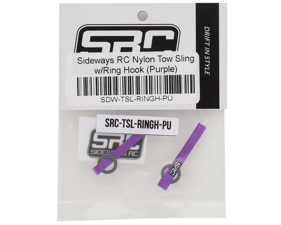 Sideways RC Scale Drift Nylon Tow Sling w/Ring Hook (Purple) (2