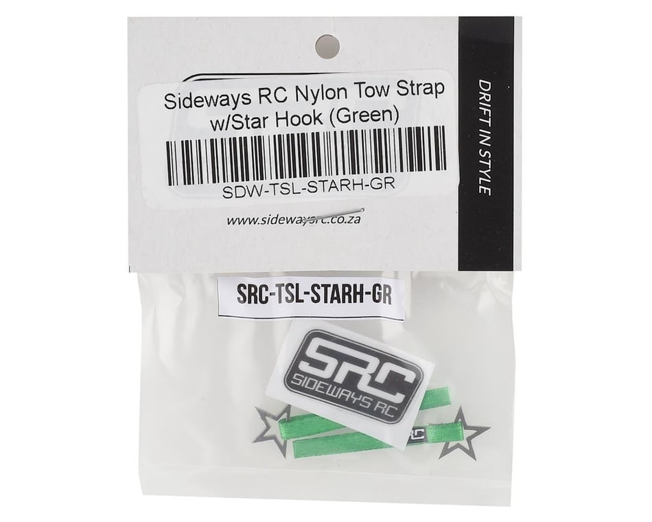 Sideways RC Scale Drift Nylon Tow Strap w/Star Hook (Green) (2