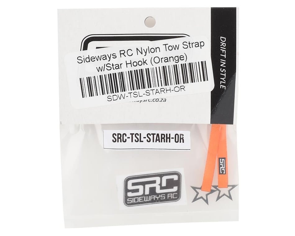 Sideways RC Scale Drift Nylon Tow Strap w/Star Hook (Orange) (2
