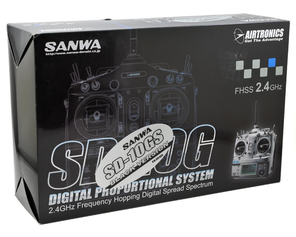 Sanwa/Airtronics SD10GS 10-Channel 2.4GHz FHSS-3 Radio System w/RX-1011FS  Receiver