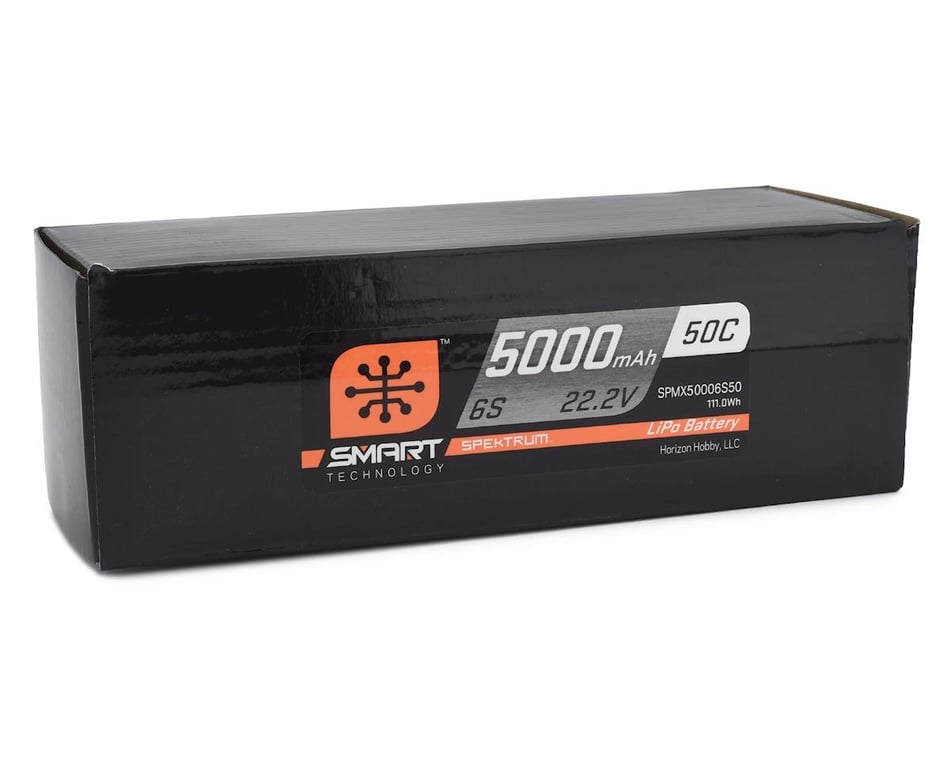 Spektrum RC 6S Smart 50C LiPo Battery Pack w/IC5 Connector (22.2V/5000mAh)