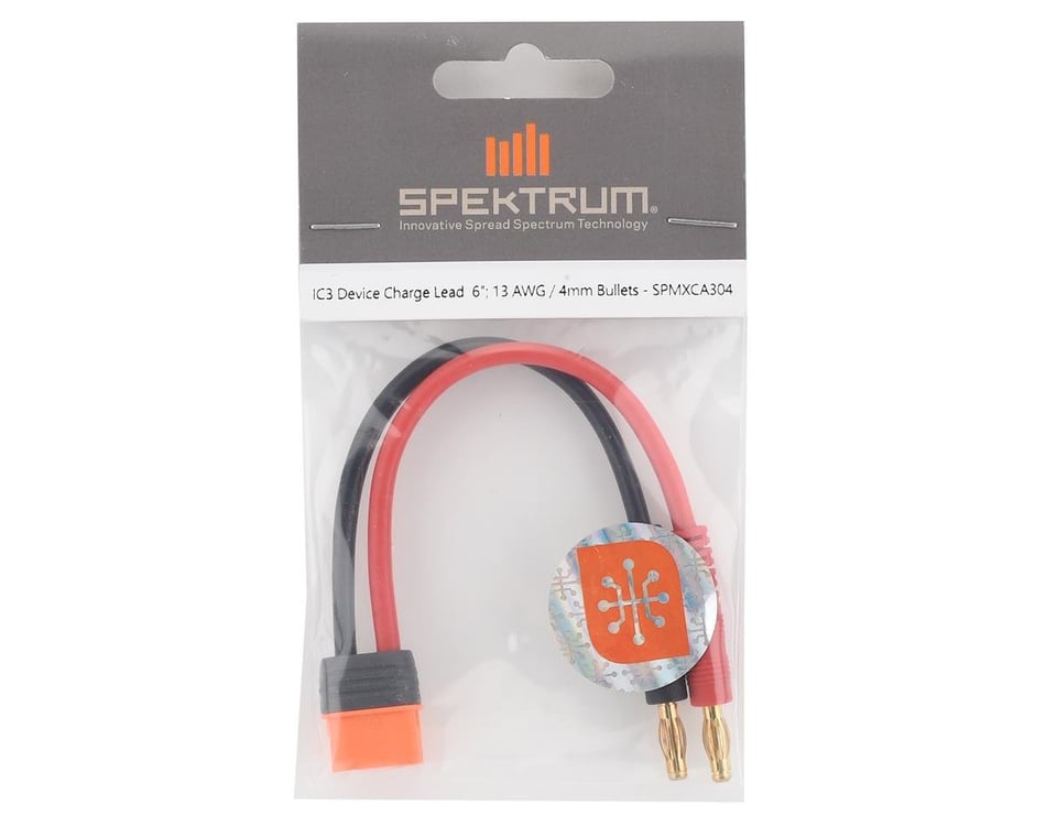 4mm Bullets O-SPMXCA304 IC3 Device Charge Lead  6"; 13 AWG