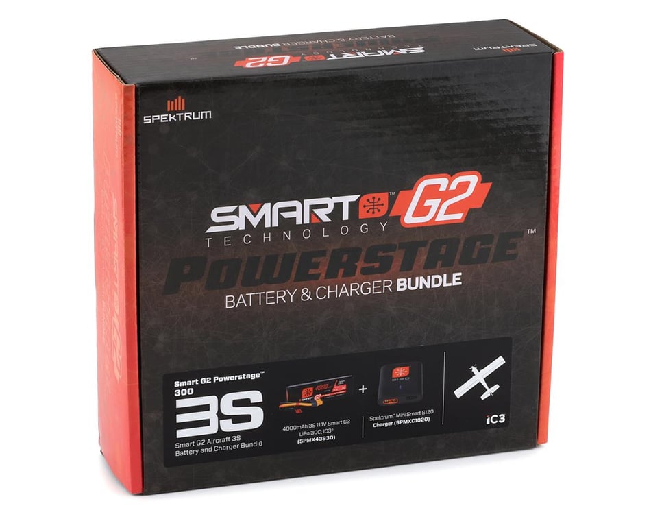 Spektrum SMART Smart Powerstage Air Bundle: 4000mAh 3S G2 LiPo Battery /  S120 Charger