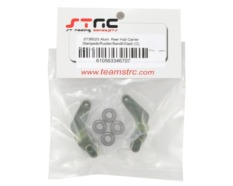 ST Racing Concepts ST3652G STRC Oversized Aluminum Rear Hub Carrier with Bearings Green 