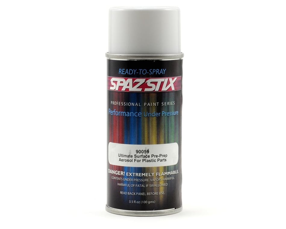Spaz Stix Ultimate Surface Pre-Prep for Plastic Parts Aerosol Spray Paint  3.5 oz Can - Nitro Hobbies