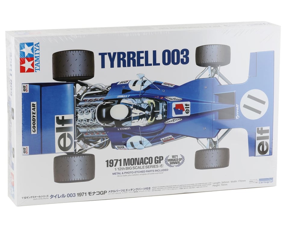 Tamiya Tyrrell 003 1971 Monaco GP 1/12 Plastic Model Kit [TAM12054] - AMain  Hobbies