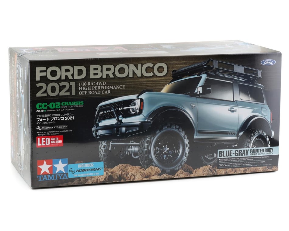 Tamiya 2021 Ford Bronco 1/10 4WD Scale Truck Kit (CC-02) (Blue