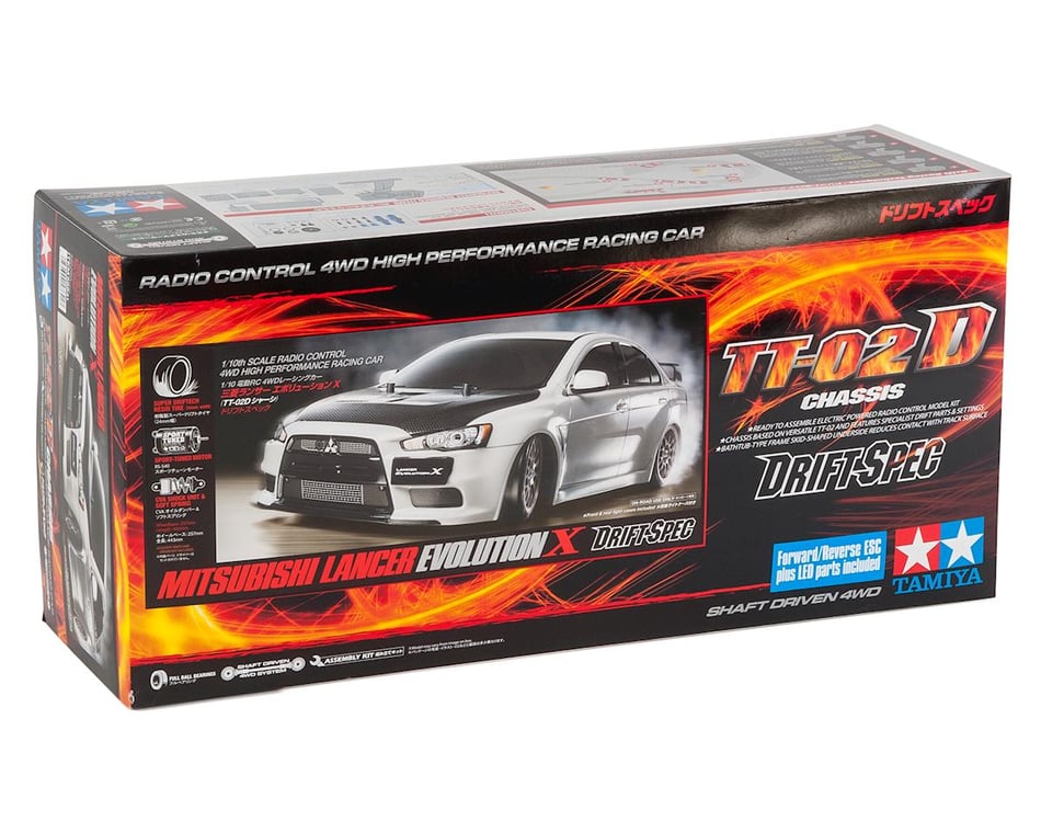 Tamiya 1/10 Mitsubishi Lancer Evolution V TT-02 4x4 On-Road