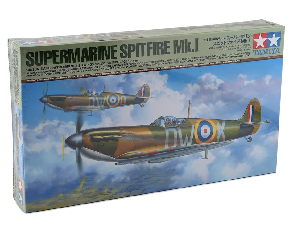 Tamiya 1/48 Supermarine Spitfire Mk.I Plastic Model Kit 61119 TAM61119 