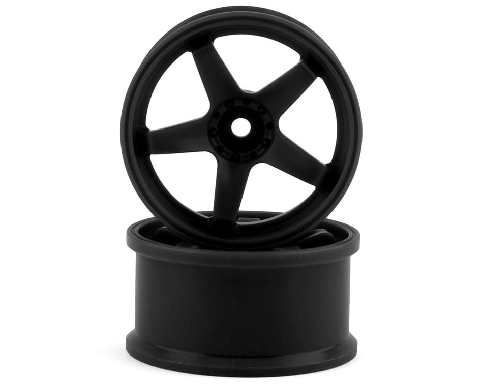 Topline N Model V3 High Traction Drift Wheels (Black) (2) (5mm Offset)  w/12mm Hex